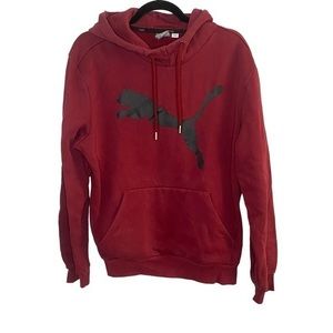 Red puma hoodie size medium